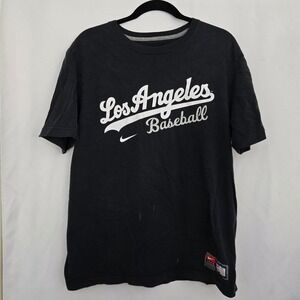 NIKE Los Angeles Baseball LA Dodgers Team T Shirt Mens L Genuine Merch Dark Blue